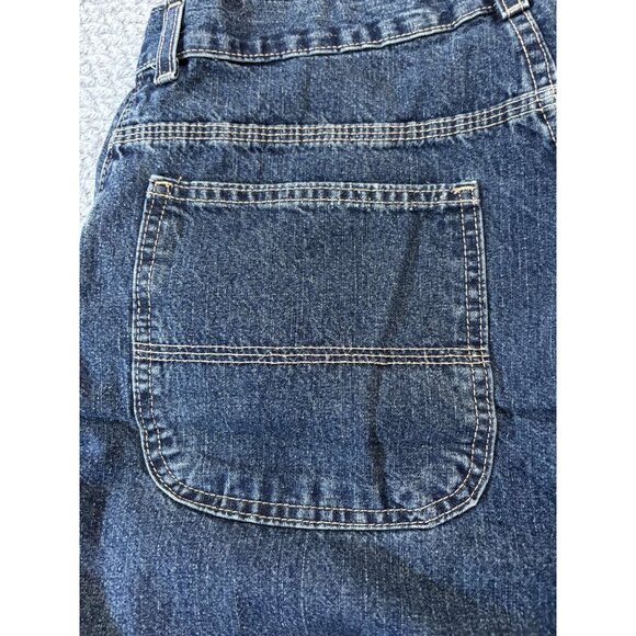 Utility Dark Blue Denim Jeans Straight Leg Relaxed Fit Mens Size 33X30 Casual - Picture 5 of 5